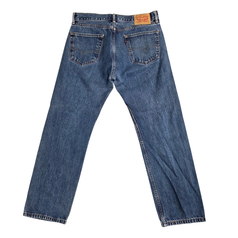 Levis 505 Regular Fit Jeans Mens 34x30 Blue Excellent Straight Leg Denim